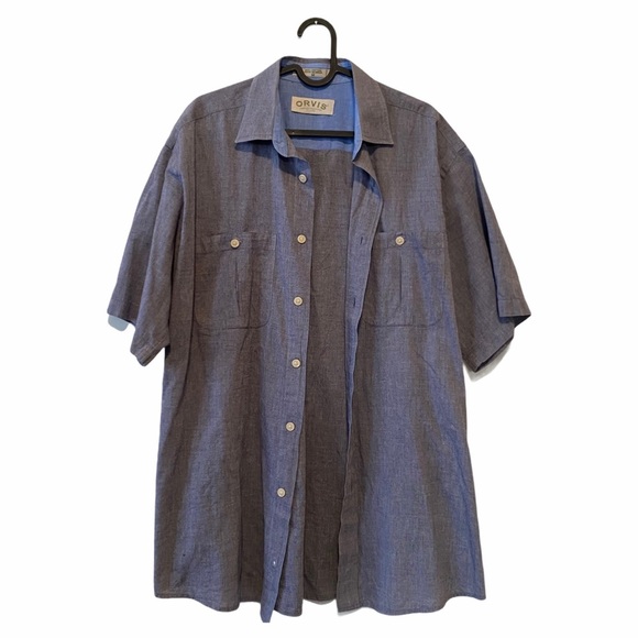 ORVIS short sleeve chambraybutton upcottons